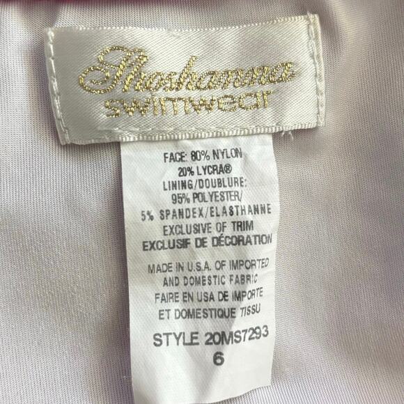 Shoshanna Swimwear Size 6 Swimsuit Bathing Suit One Piece Ruffled Magenta Pink - Picture 5 of 7